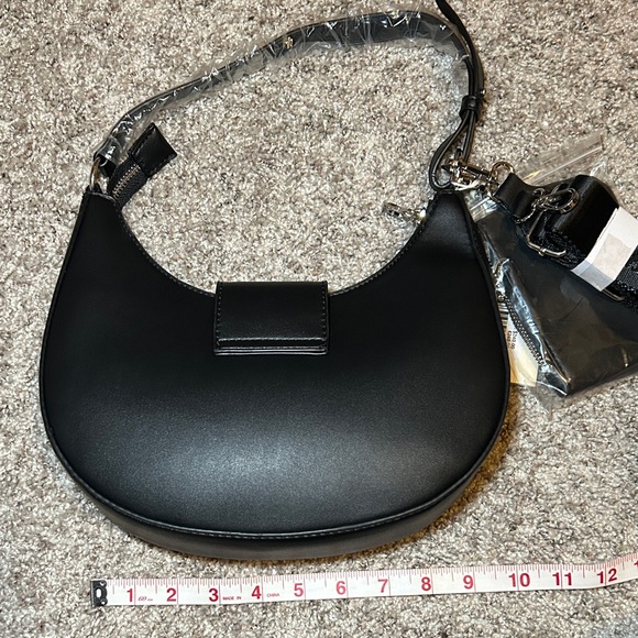 Valentino Black Vegan Leather Shoulder Bag - Picture 5 of 6